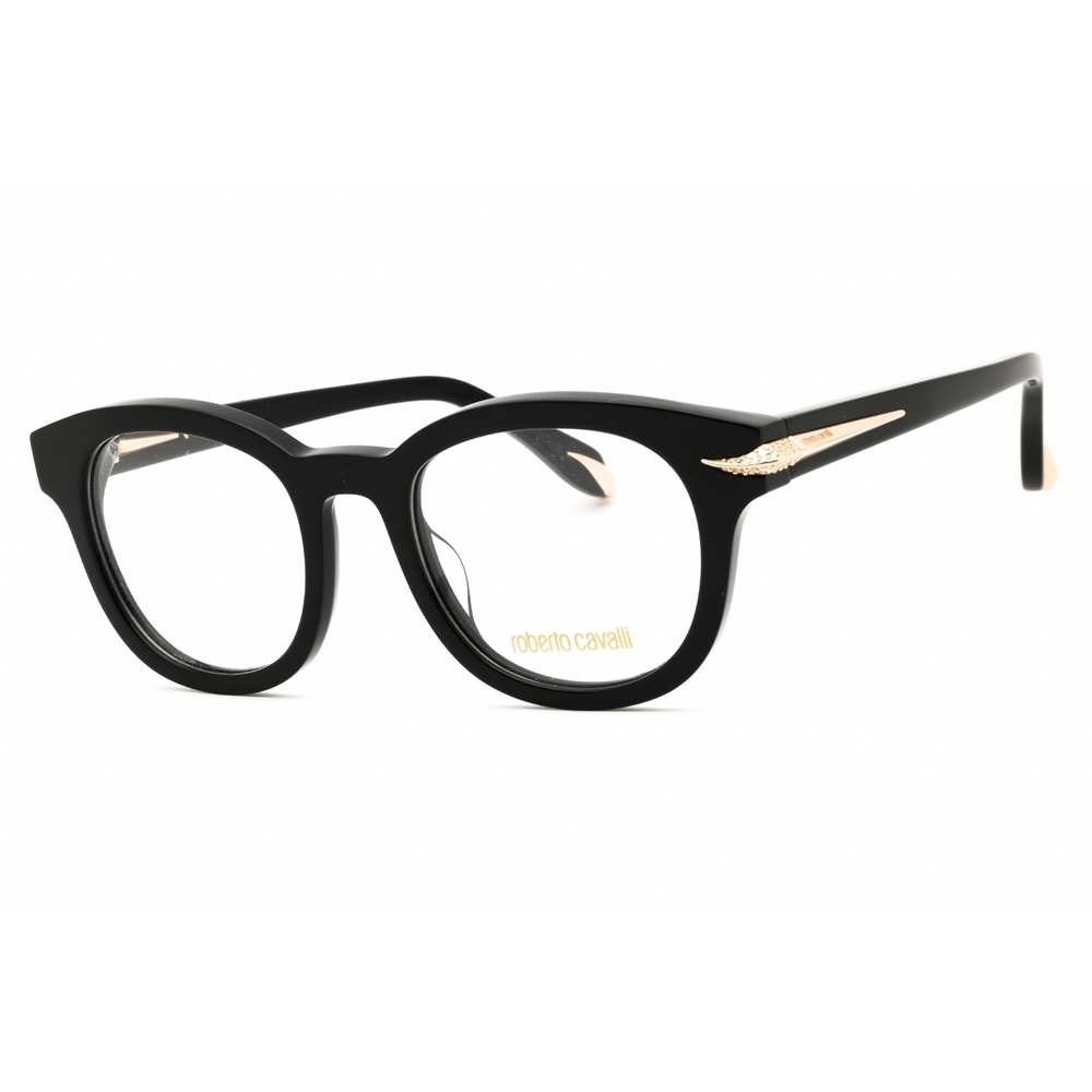 Roberto Cavalli VRC044S Eyeglasses Black Acetate Round